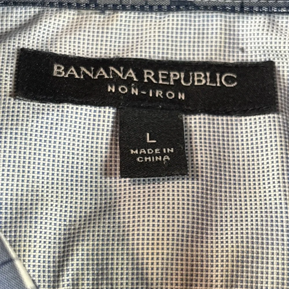 Banana Republic Button Down Shirt Camden Fit Non Iron‎ Men Size Large Geometric